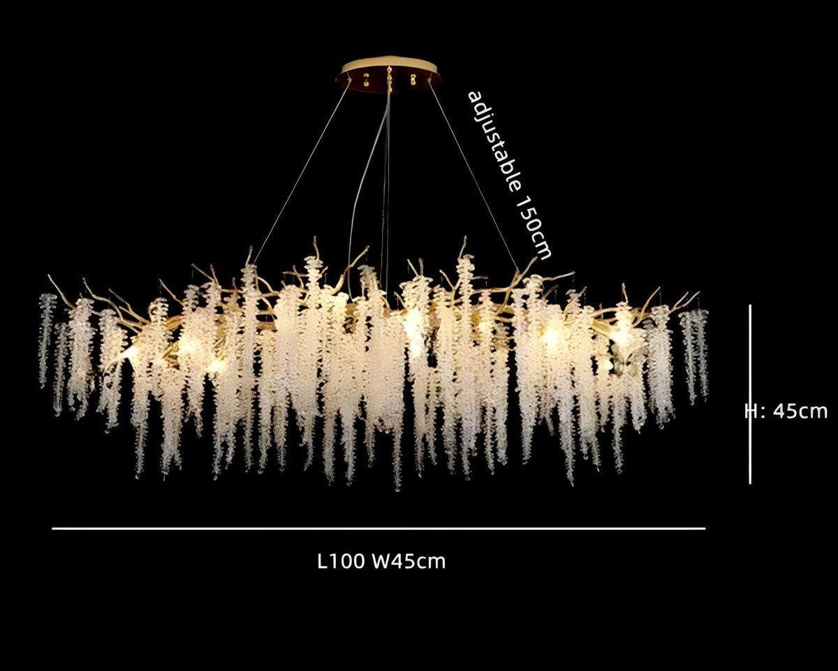 Lustre cristal K9 en pluie d'étoiles filantes Stelle Cadenti, vue 11