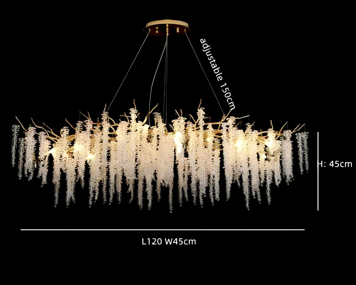 Lustre cristal K9 en pluie d'étoiles filantes Stelle Cadenti, vue 12