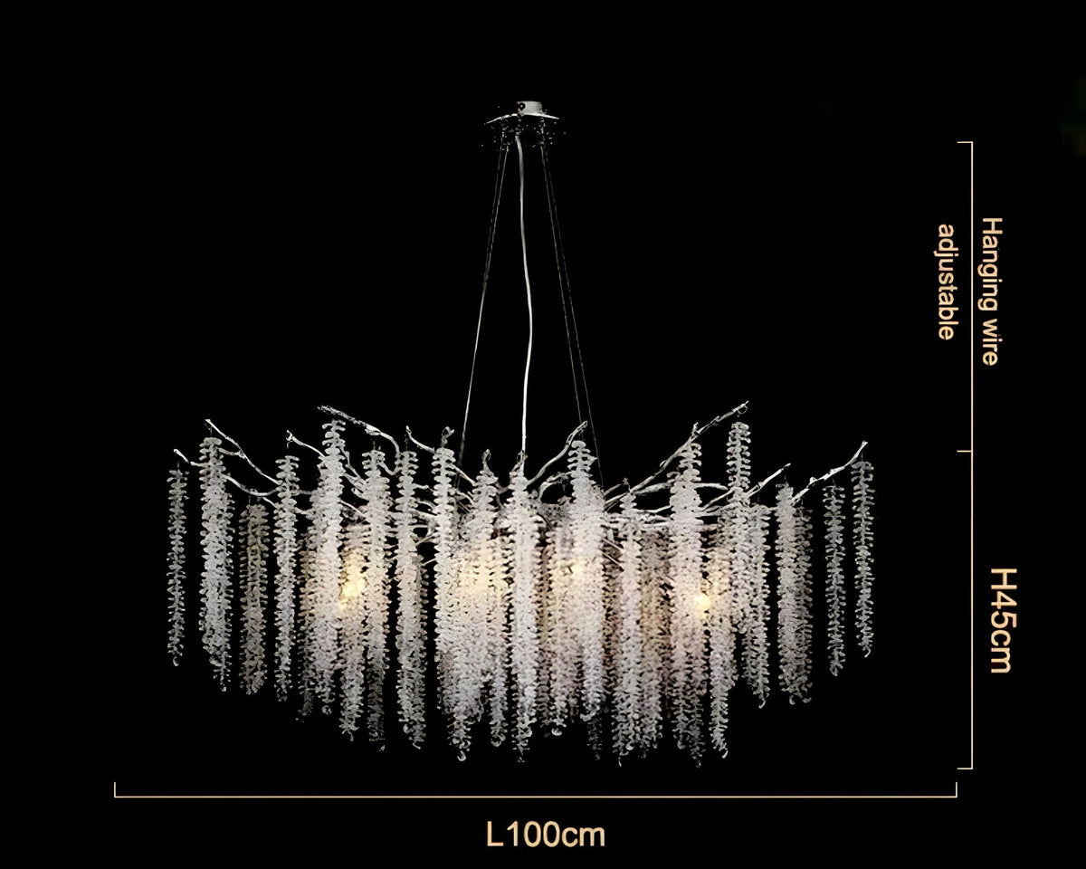 Lustre cristal K9 en pluie d'étoiles filantes Stelle Cadenti, vue 14