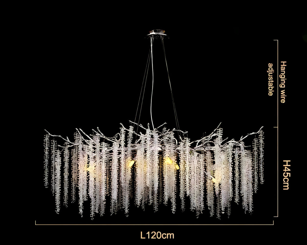 Lustre cristal K9 en pluie d'étoiles filantes Stelle Cadenti, vue 15
