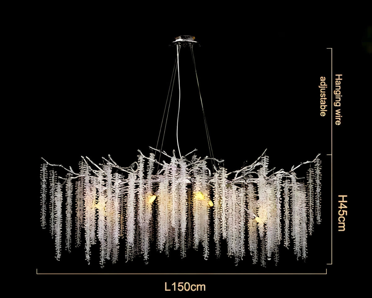 Lustre cristal K9 en pluie d'étoiles filantes Stelle Cadenti, vue 16