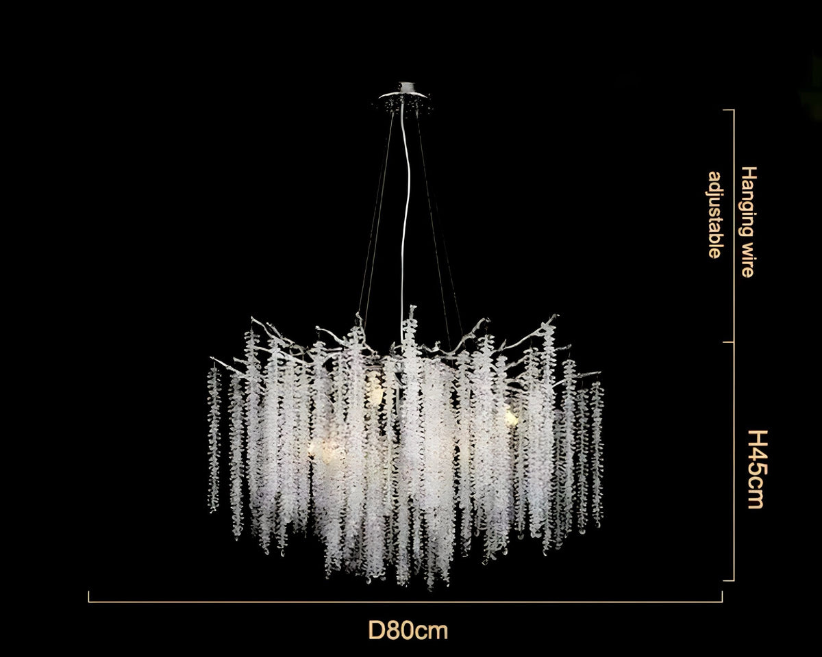 Lustre cristal K9 en pluie d'étoiles filantes Stelle Cadenti, vue 18