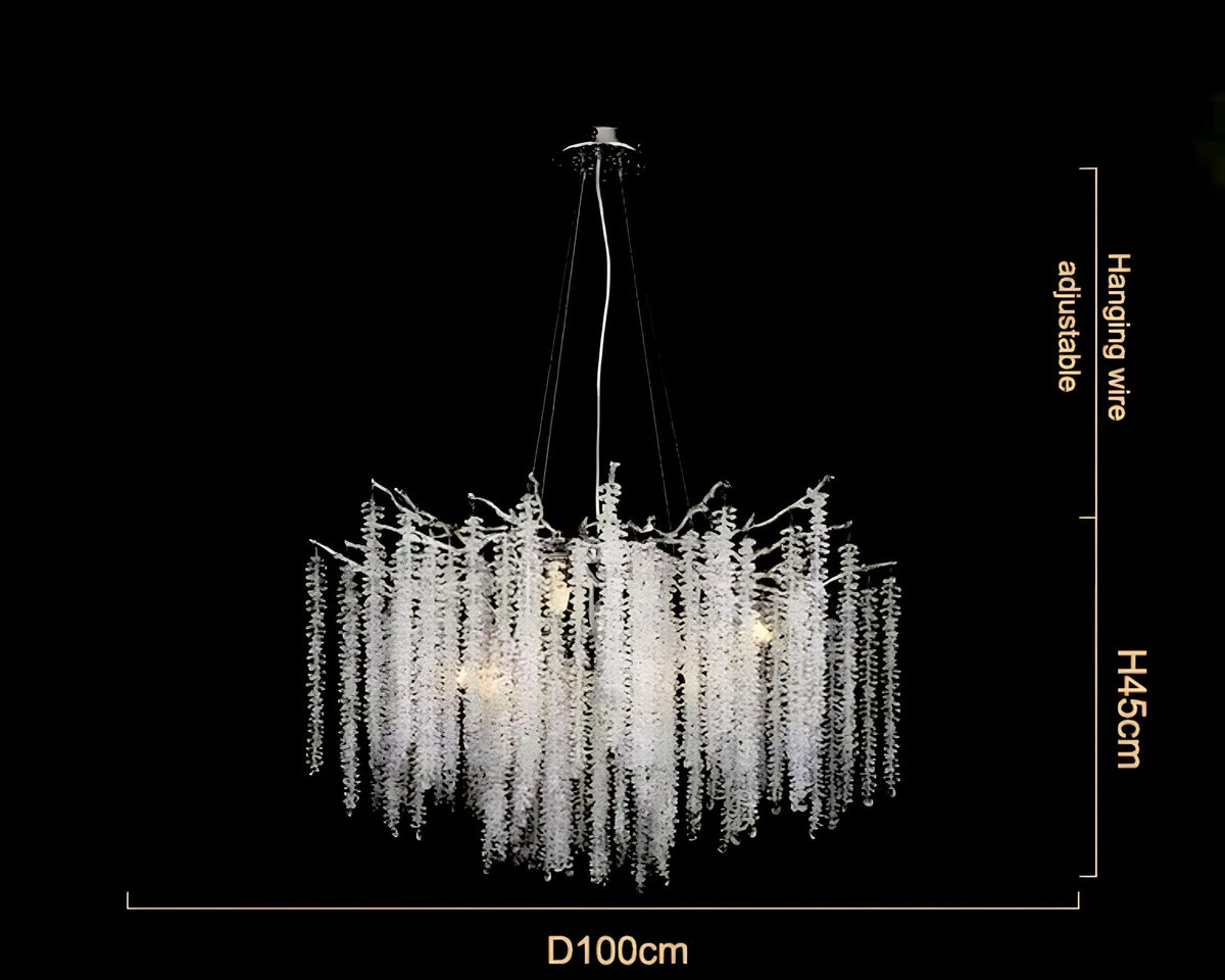 Lustre cristal K9 en pluie d'étoiles filantes Stelle Cadenti, vue 19