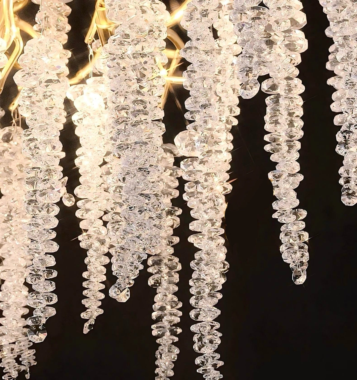 Lustre cristal K9 en pluie d'étoiles filantes Stelle Cadenti, vue 3