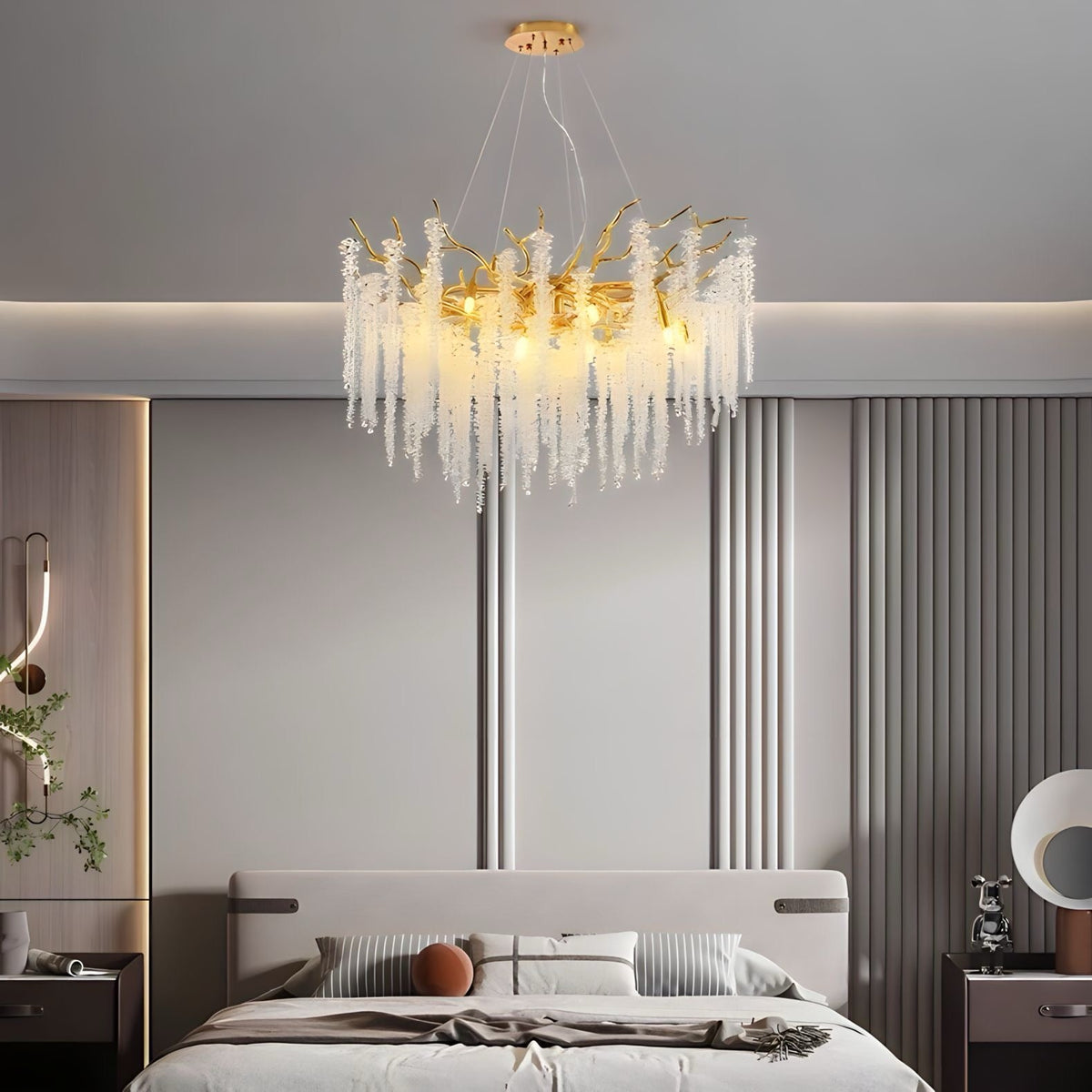 Lustre cristal K9 en pluie d'étoiles filantes Stelle Cadenti, vue 4