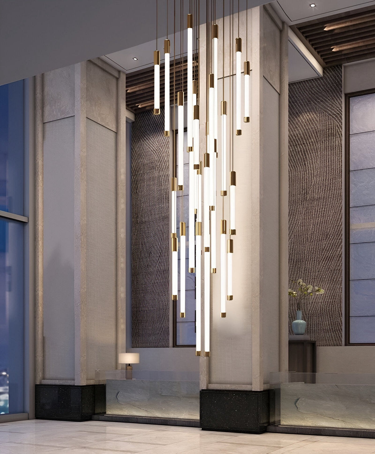 Lustre design en acier inoxydable et acrylique, 1 à 36 lumières, vue 4
