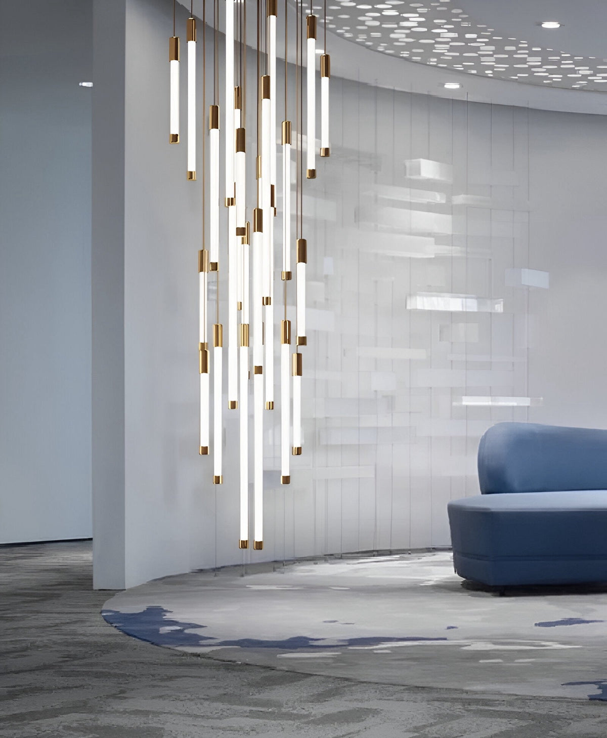 Lustre design en acier inoxydable et acrylique, 1 à 36 lumières, vue 5