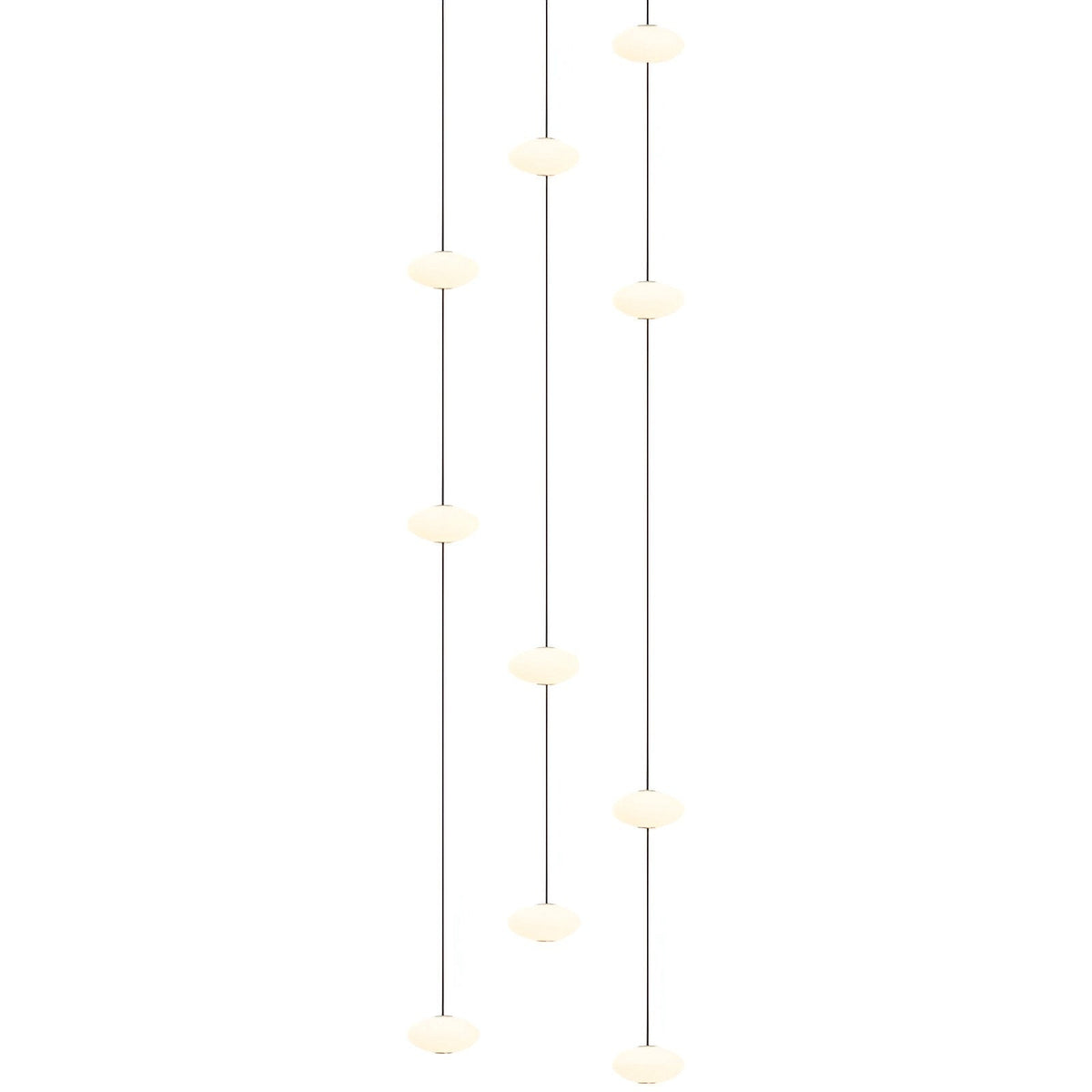 Lustre design en aluminium et acrylique de 6 à 30 lumières Lunizio, vue 4