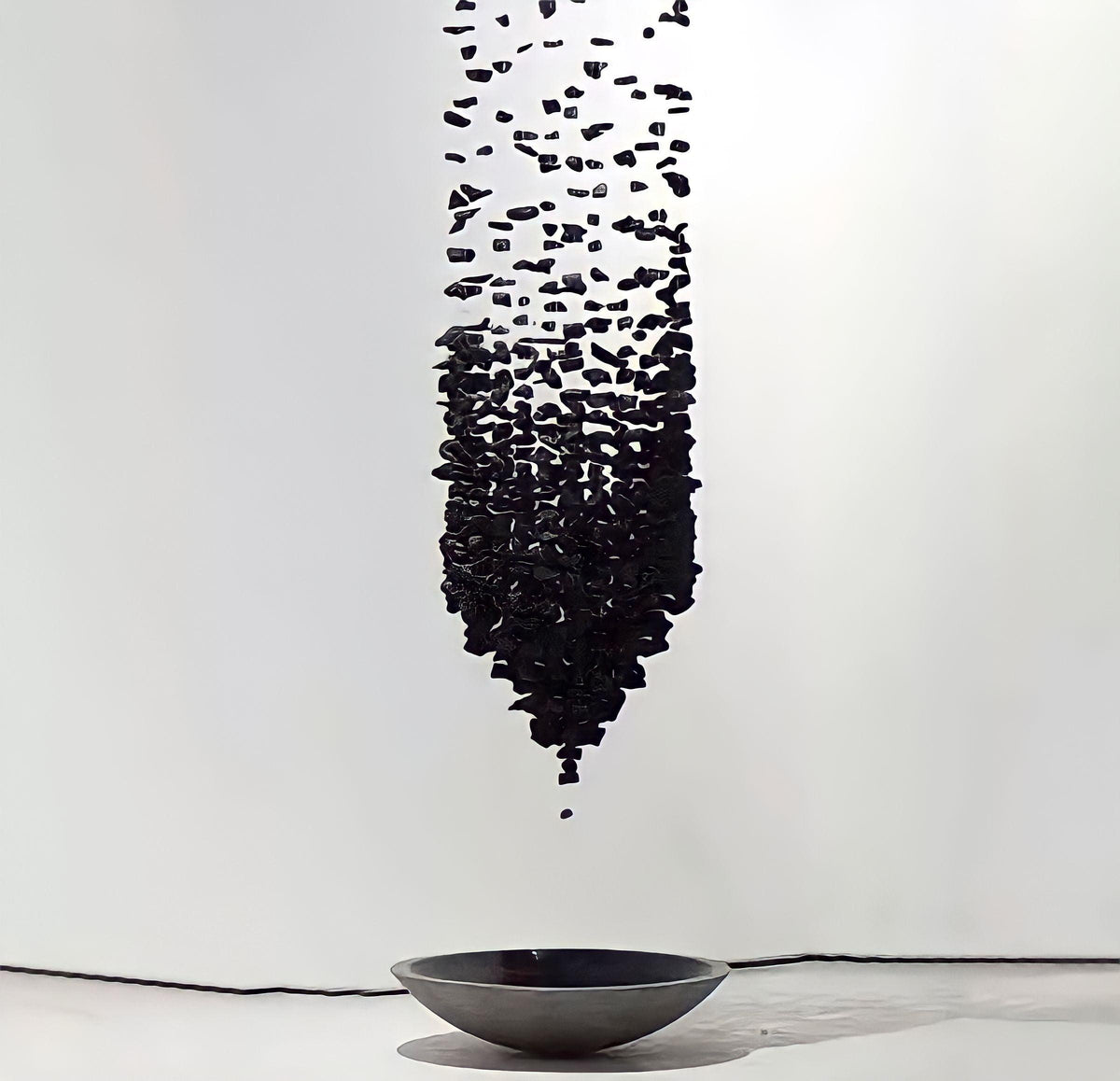 Lustre en cascade de galets de verre colorés Pebble