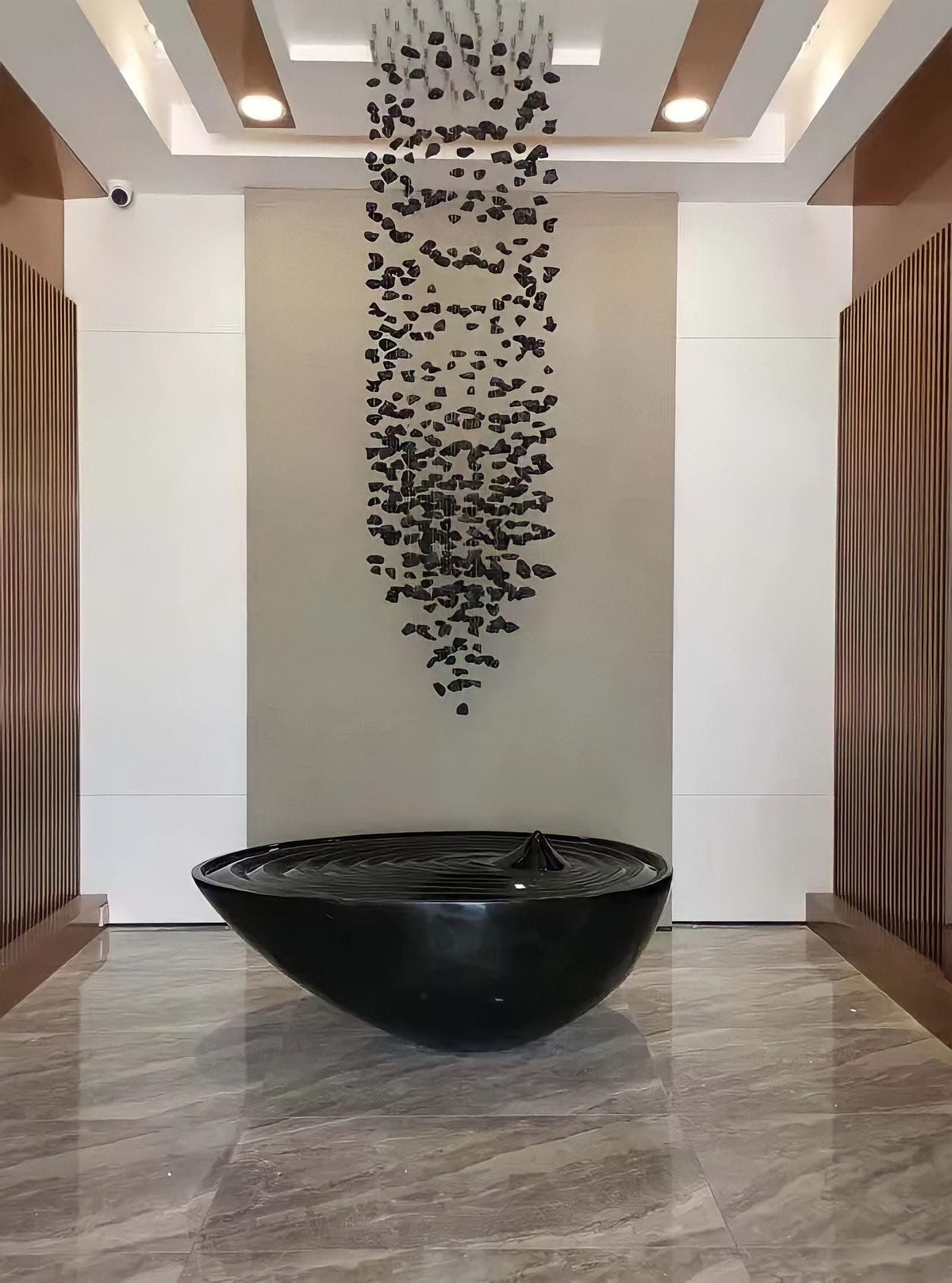 Lustre en cascade de galets de verre colorés Pebble, vue 4