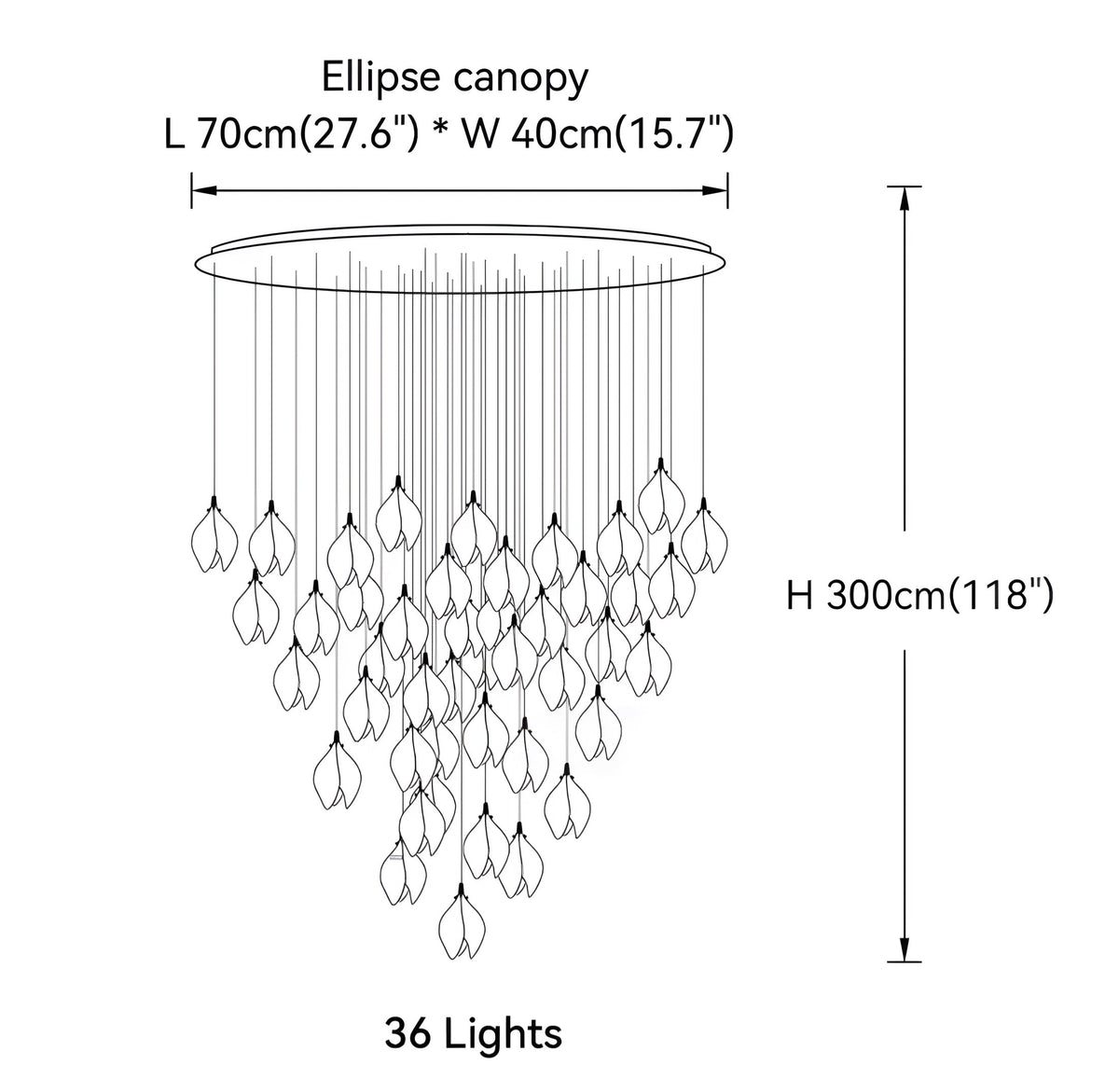 Lustre fleur en céramique blanche, fleurs de magnolia, vue 20