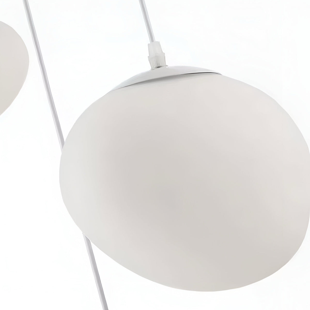 Lustre pierre à galets lumineux en acrylique dépoli, vue 4