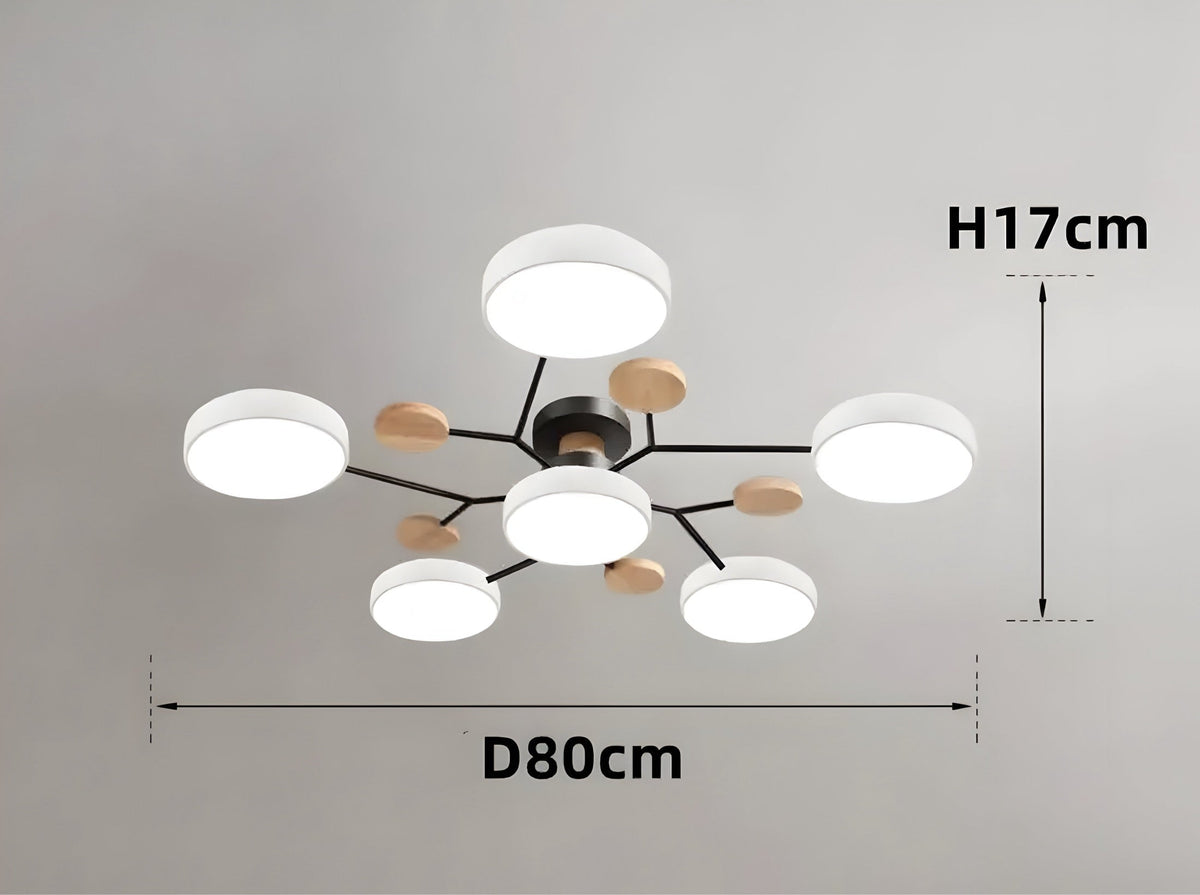 Plafonnier anneau LED en acrylique blanc, gris ou vert, vue 7