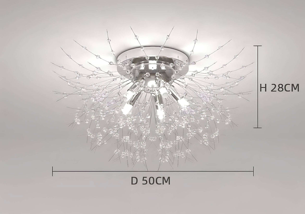 Plafonnier cristal K9 en forme de pissenlit, vue 7