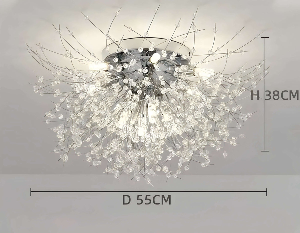 Plafonnier cristal K9 en forme de pissenlit, vue 8