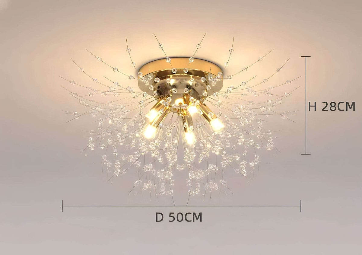 Plafonnier cristal K9 en forme de pissenlit, vue 9