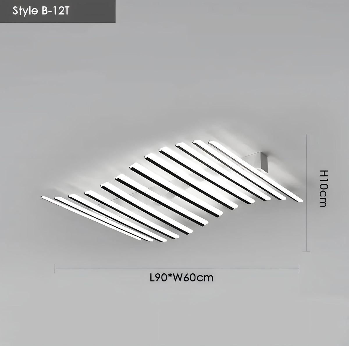 Plafonnier LED avec télécommande à formes ondulées Xeen, vue 15