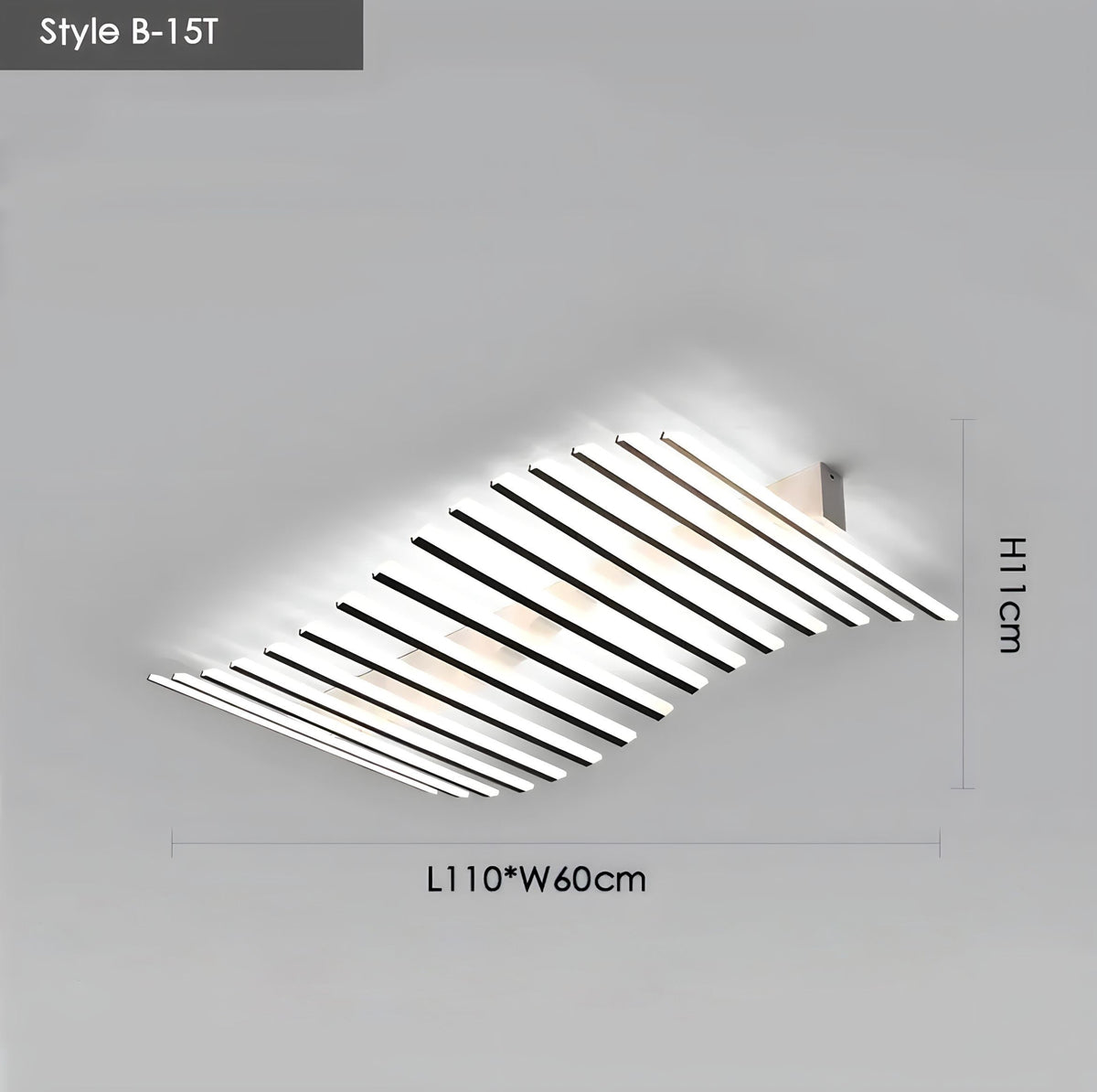 Plafonnier LED avec télécommande à formes ondulées Xeen, vue 16
