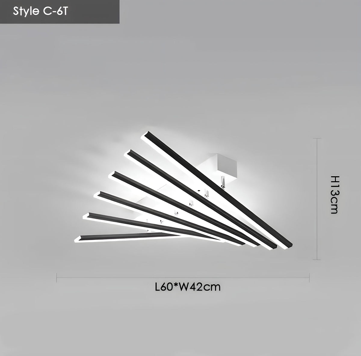 Plafonnier LED avec télécommande à formes ondulées Xeen, vue 17