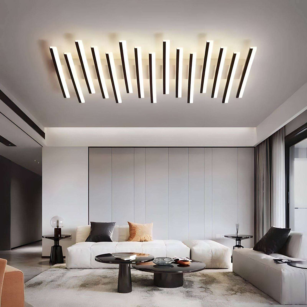 Plafonnier LED avec télécommande à formes ondulées Xeen, vue 3