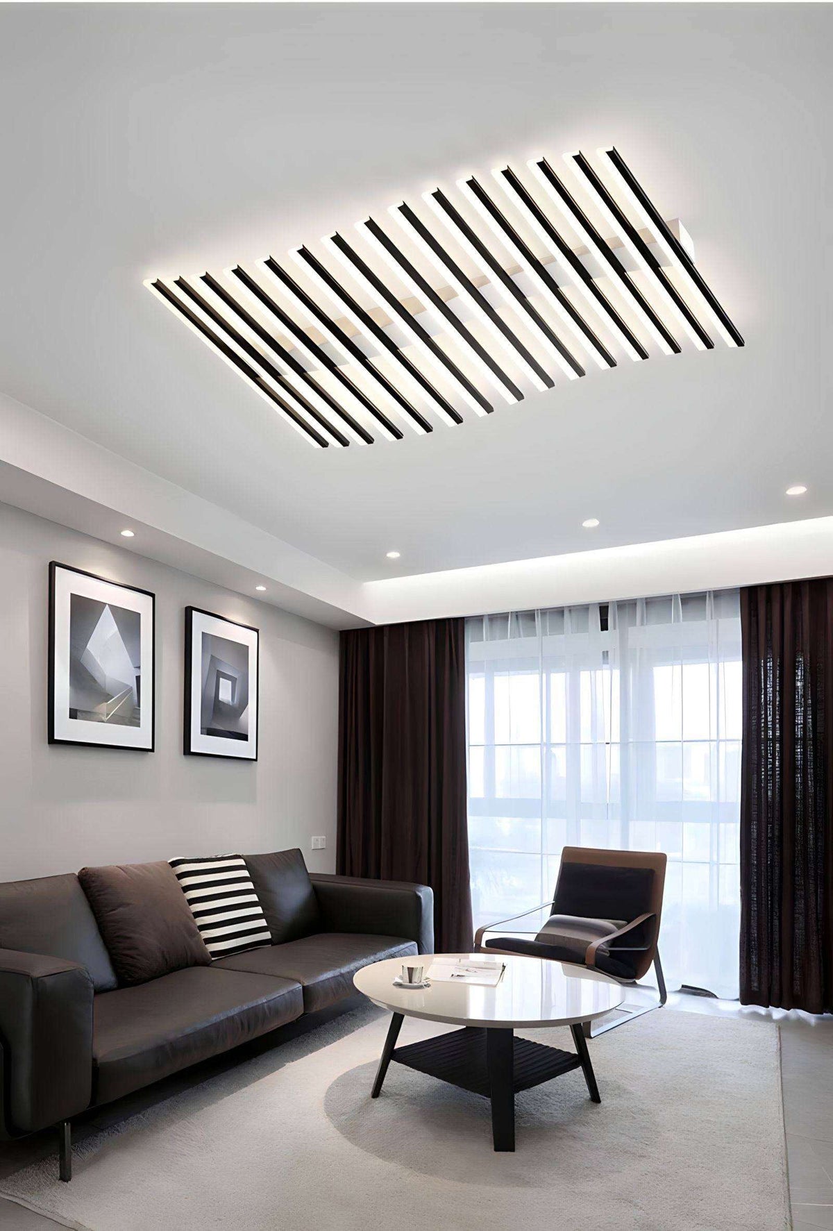 Plafonnier LED avec télécommande à formes ondulées Xeen, vue 5