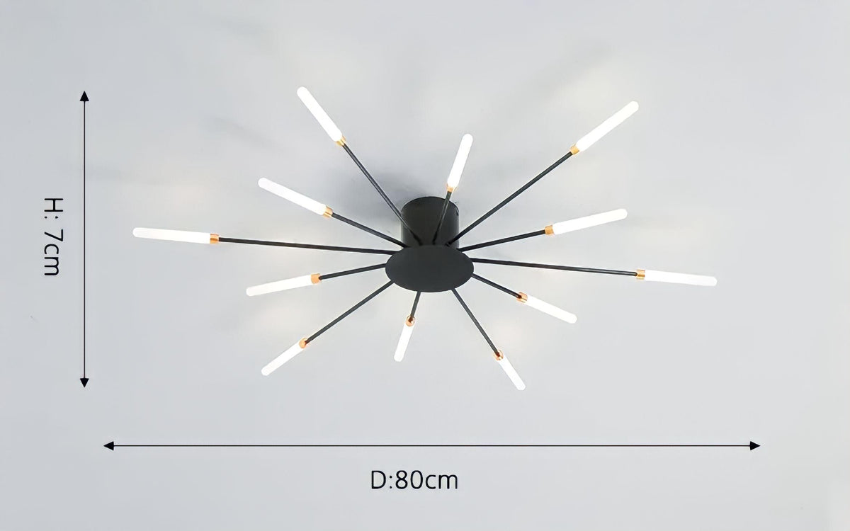 Plafonnier LED avec télécommande à pointes rayonnantes, vue 14