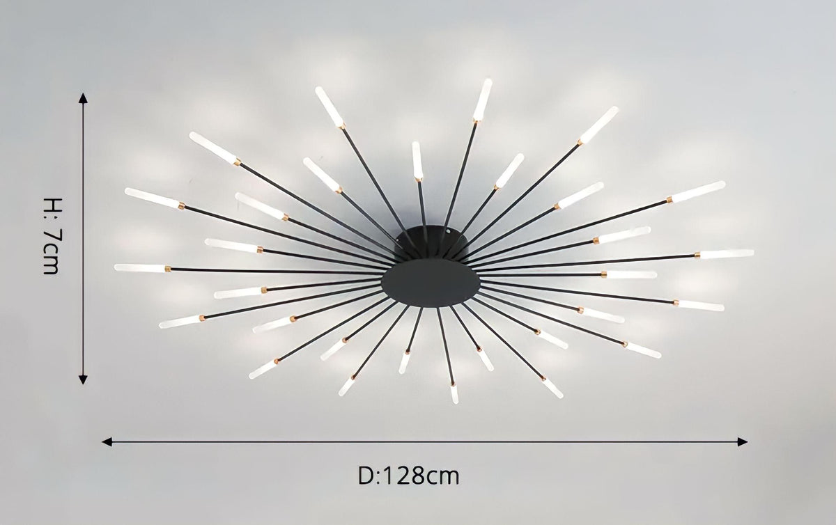 Plafonnier LED avec télécommande à pointes rayonnantes, vue 15