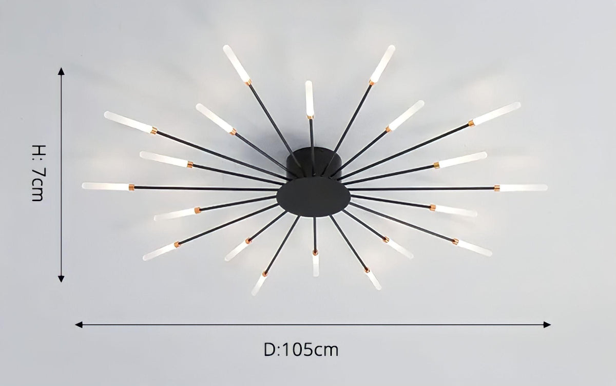 Plafonnier LED avec télécommande à pointes rayonnantes, vue 16