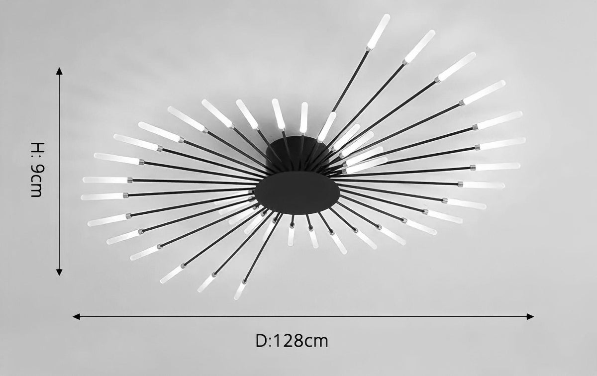 Plafonnier LED avec télécommande à pointes rayonnantes, vue 17