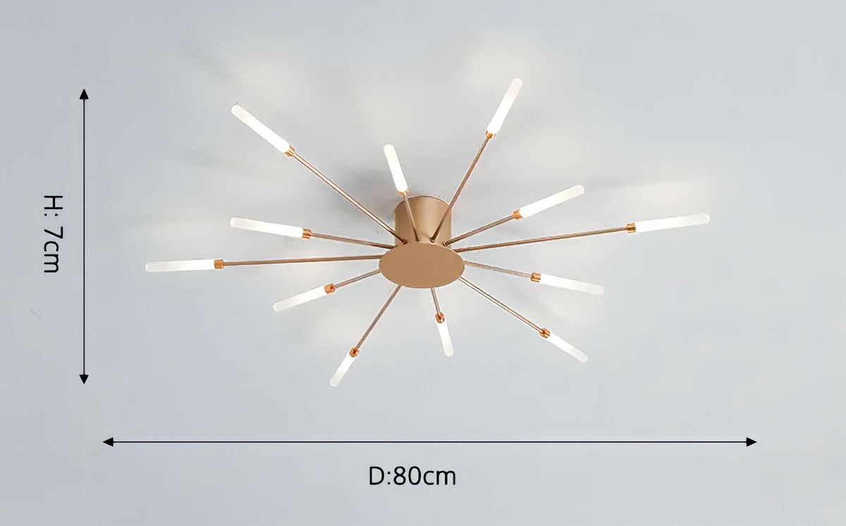 Plafonnier LED avec télécommande à pointes rayonnantes, vue 18