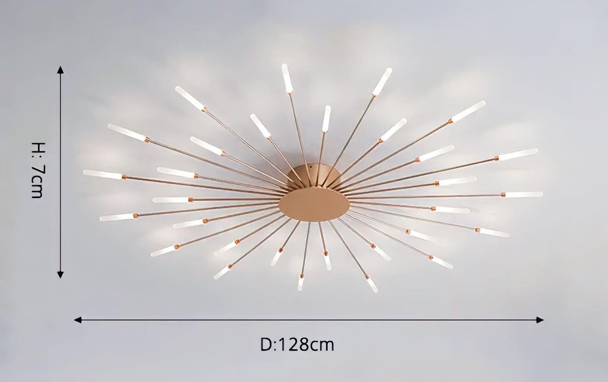 Plafonnier LED avec télécommande à pointes rayonnantes, vue 20