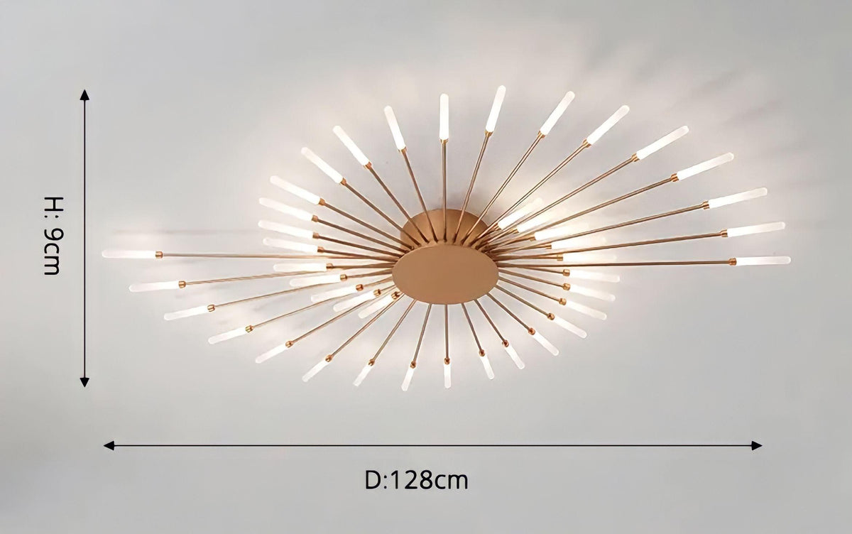 Plafonnier LED avec télécommande à pointes rayonnantes, vue 21