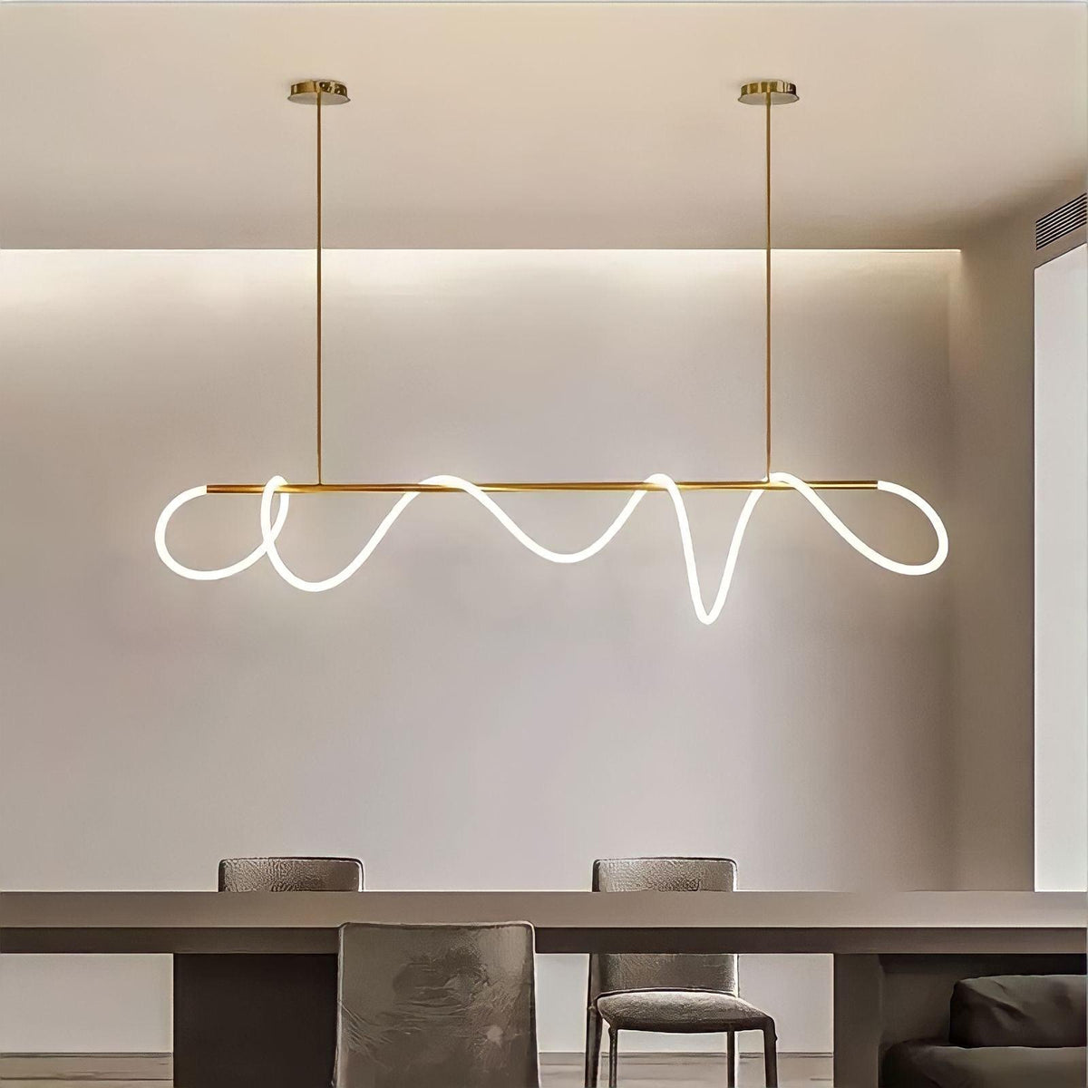 Plafonnier LED avec télécommande à tube souple modelable Filo, vue 2