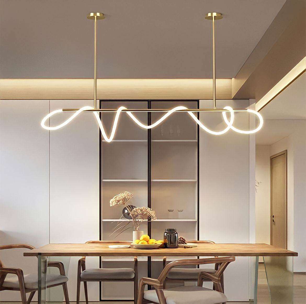 Plafonnier LED avec télécommande à tube souple modelable Filo, vue 4