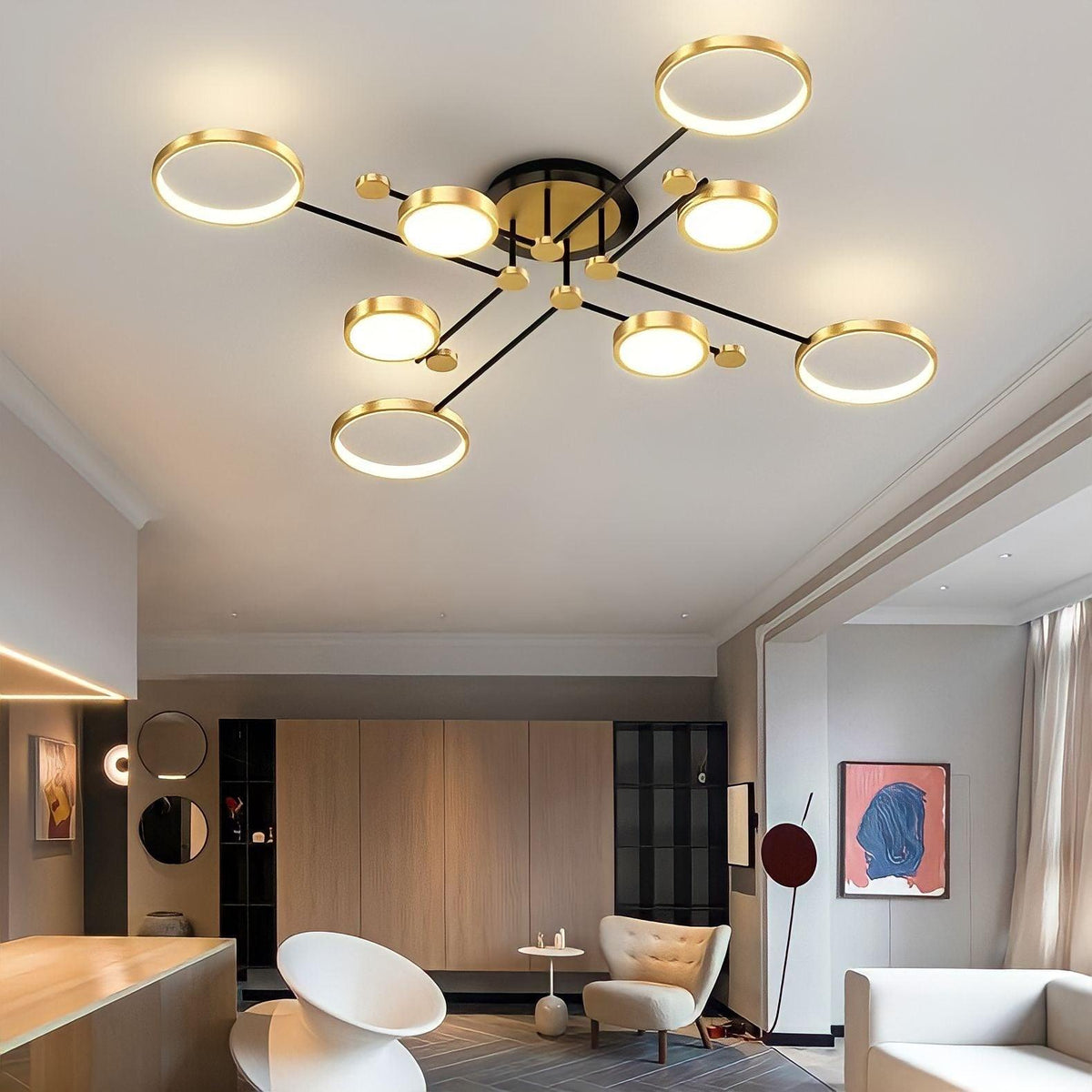 Plafonnier LED avec télécommande constellation, 4 à 8 éléments