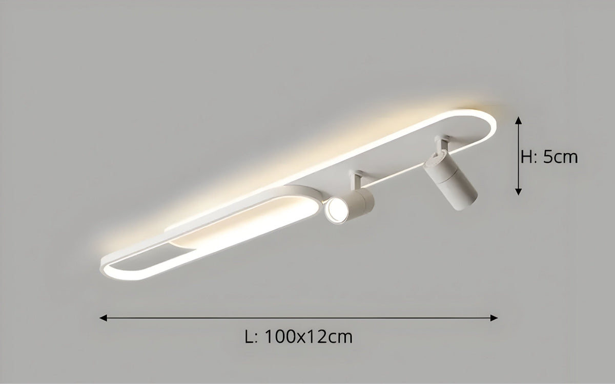 Plafonnier LED avec télécommande et spots orientables Ustrala, vue 10