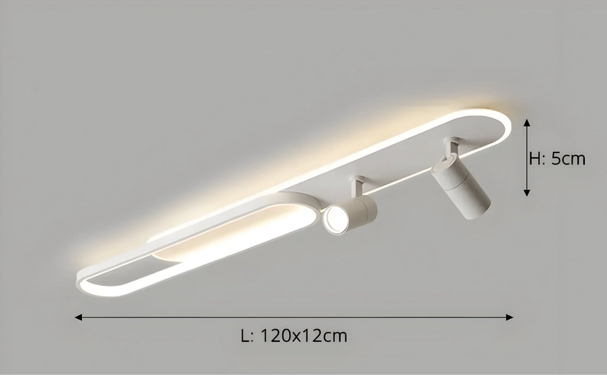 Plafonnier LED avec télécommande et spots orientables Ustrala, vue 11
