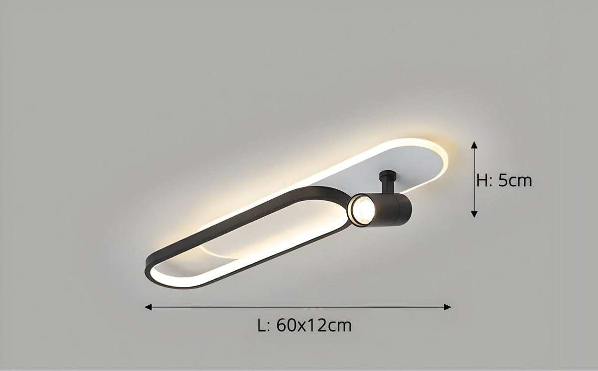 Plafonnier LED avec télécommande et spots orientables Ustrala, vue 12