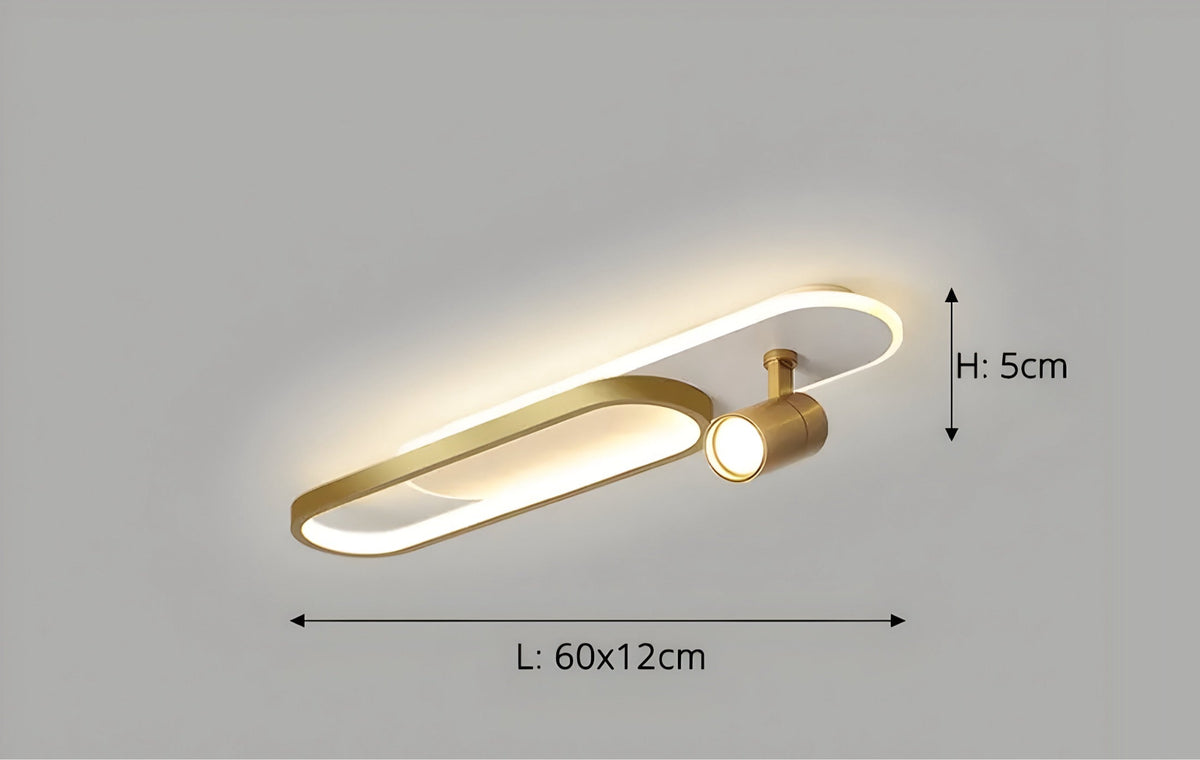 Plafonnier LED avec télécommande et spots orientables Ustrala, vue 16