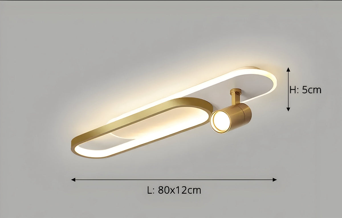 Plafonnier LED avec télécommande et spots orientables Ustrala, vue 17