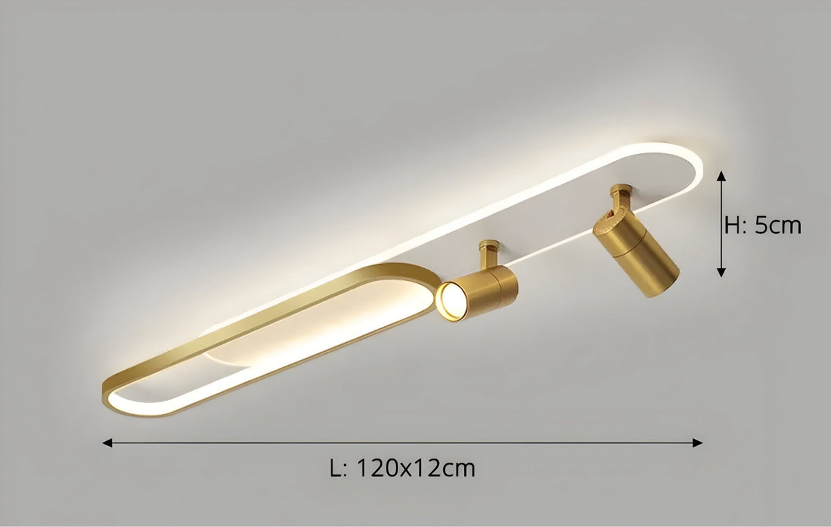 Plafonnier LED avec télécommande et spots orientables Ustrala, vue 19