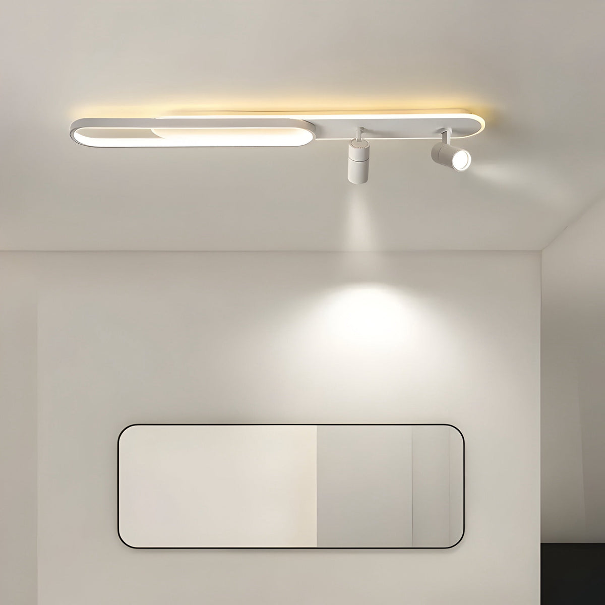 Plafonnier LED avec télécommande et spots orientables Ustrala, vue 2