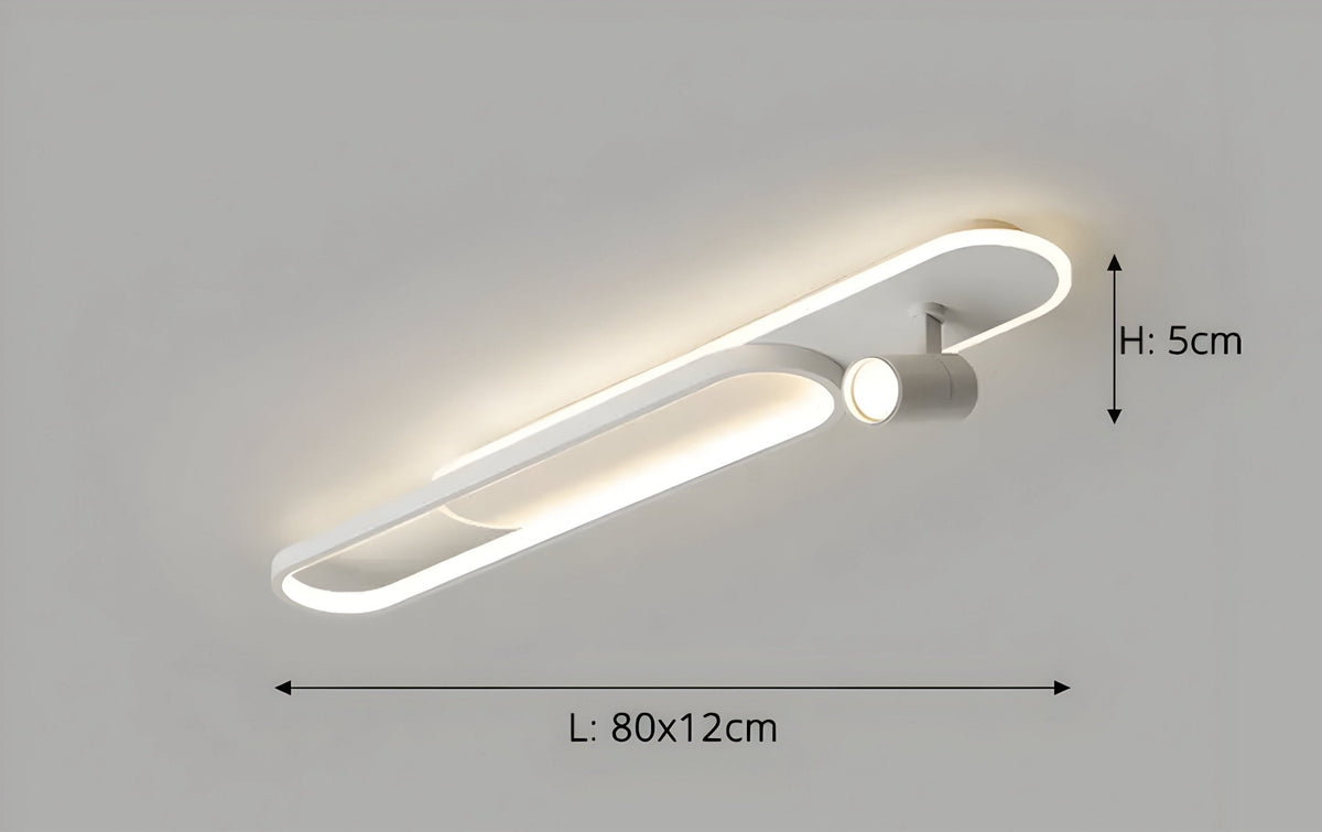 Plafonnier LED avec télécommande et spots orientables Ustrala, vue 9