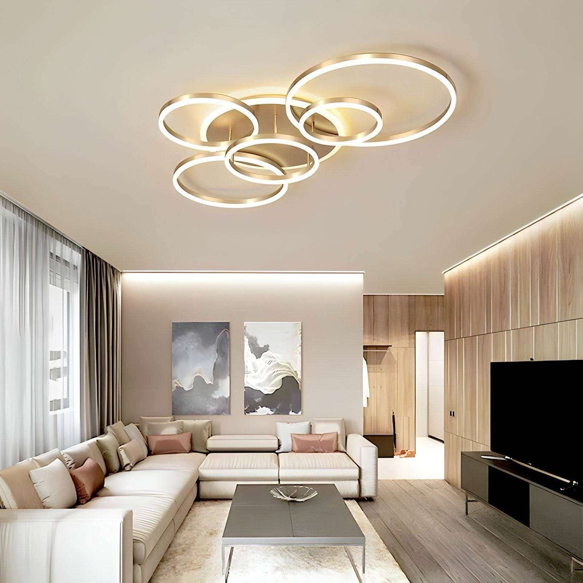Plafonnier LED avec télécommande Halo, de 3 à 6 éléments