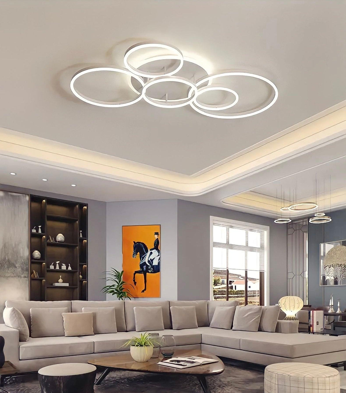 Plafonnier LED avec télécommande Halo, de 3 à 6 éléments, vue 2
