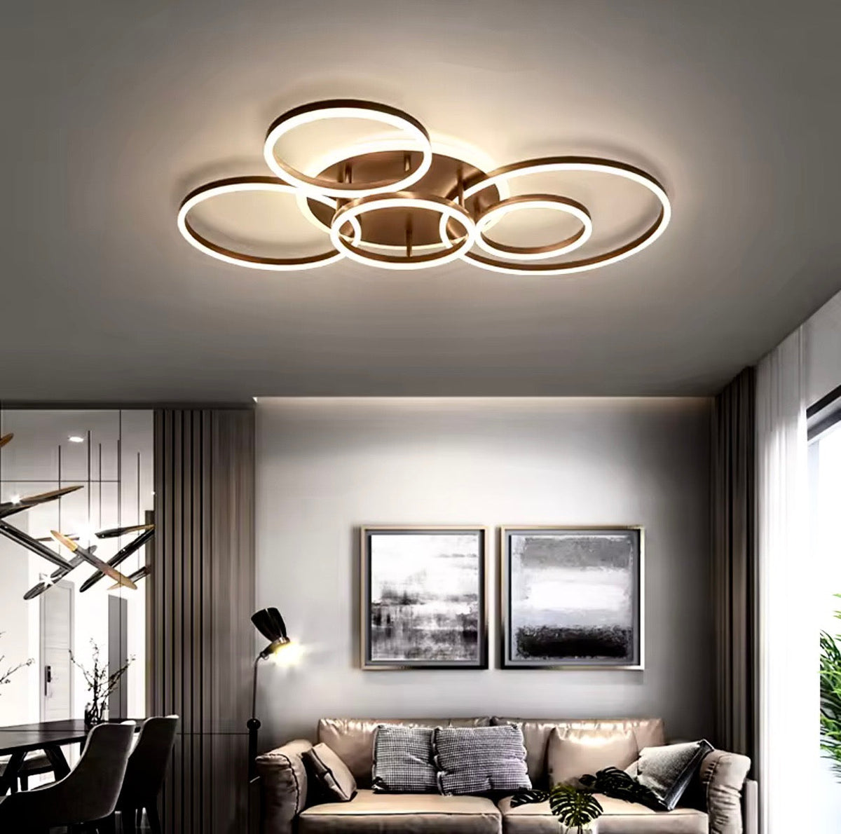Plafonnier LED avec télécommande Halo, de 3 à 6 éléments, vue 5