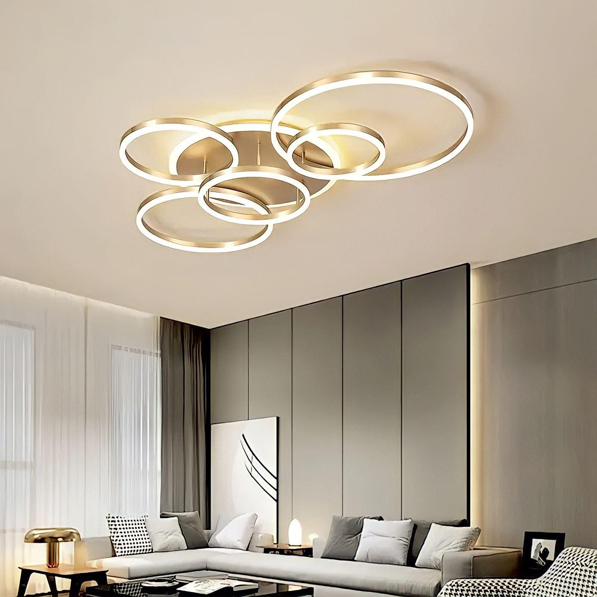 Plafonnier LED avec télécommande Halo, de 3 à 6 éléments, vue 6