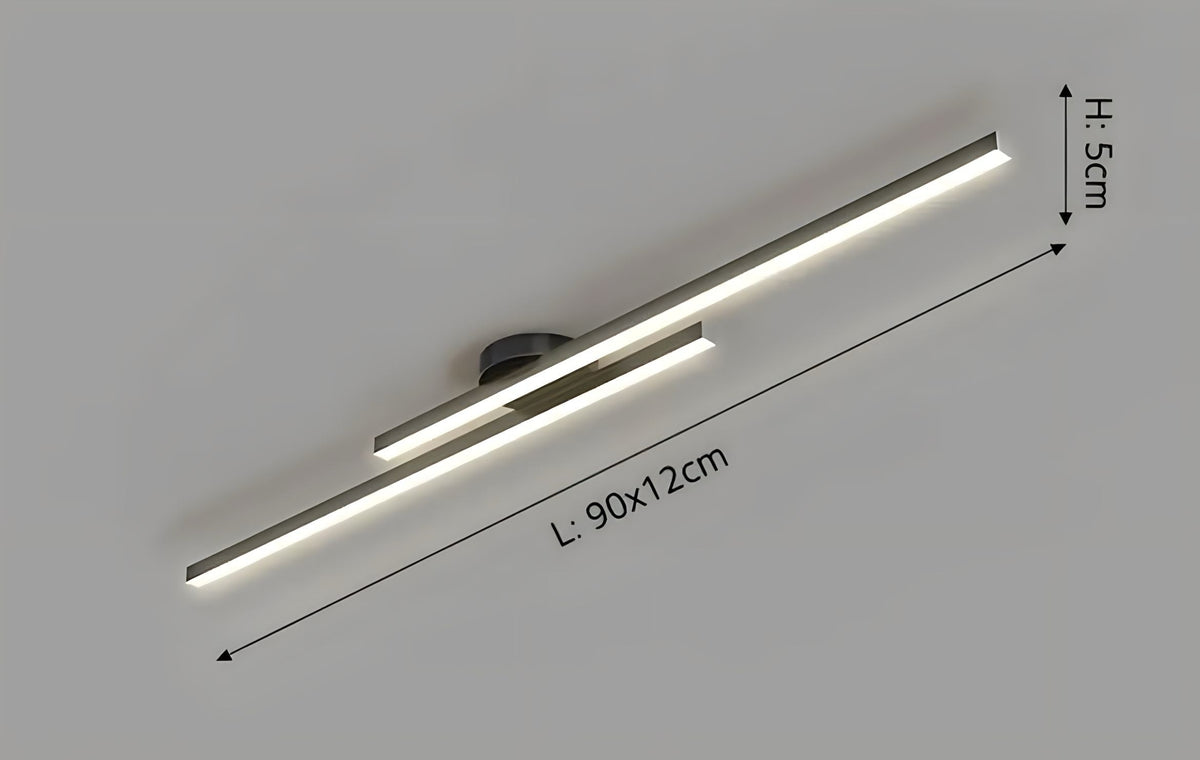 Plafonnier LED avec télécommande rectangulaire fin Aisle, vue 10