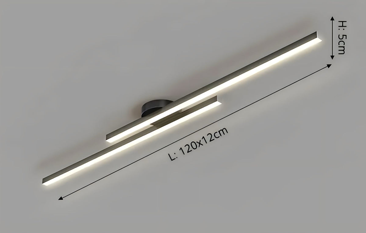 Plafonnier LED avec télécommande rectangulaire fin Aisle, vue 11
