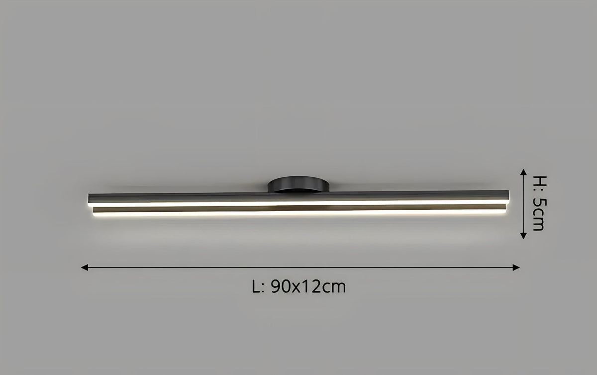 Plafonnier LED avec télécommande rectangulaire fin Aisle, vue 12